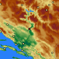 Nearby Forecast Locations - Mostar - Carta